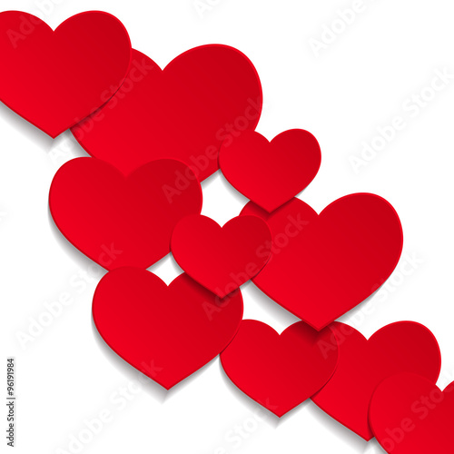 white hearts background