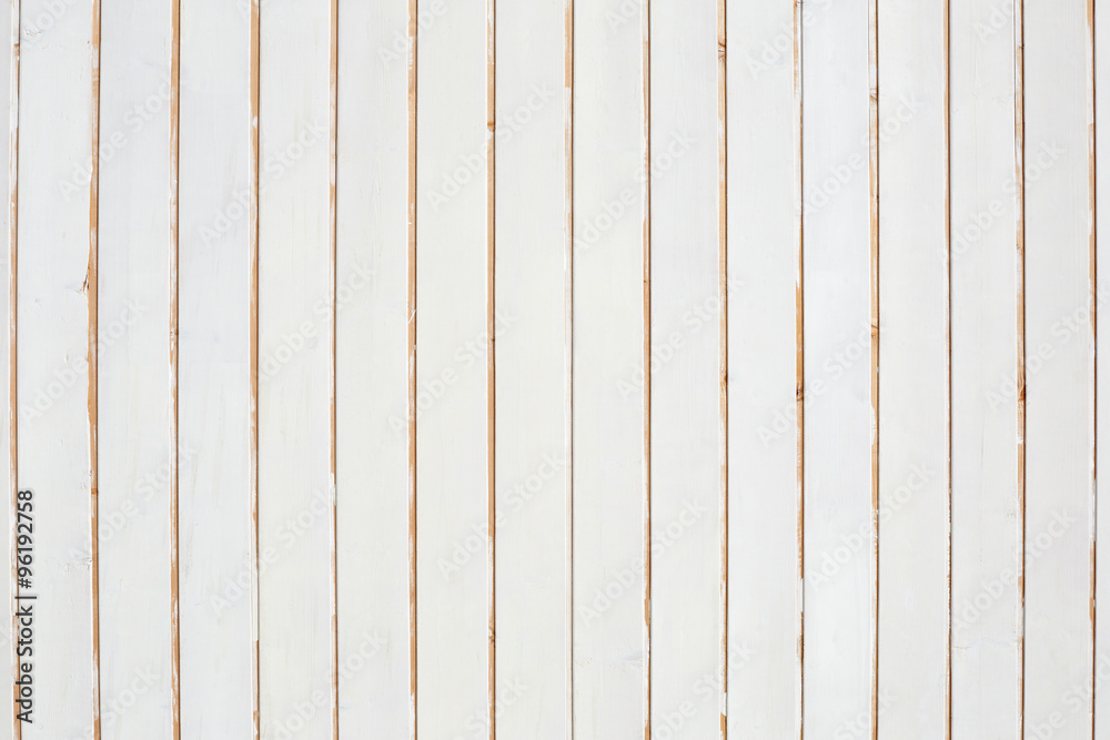 Fototapeta premium White, vertical wooden peeled planks texture background