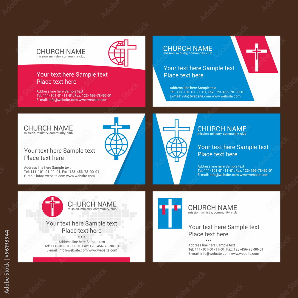 Set Christian business cards. For the church, the ministry, the club and the community