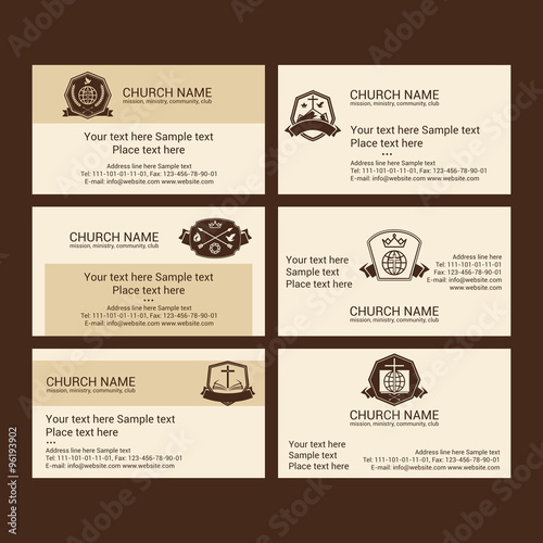 Set Christian business cards. For the church, the ministry, the club and the community