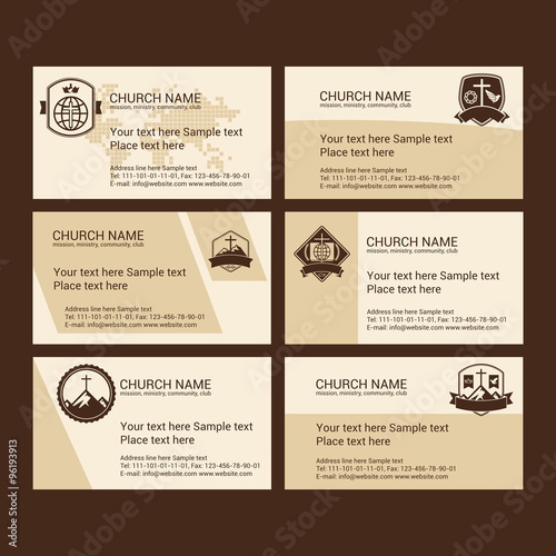 Set Christian business cards. For the church, the ministry, the club and the community