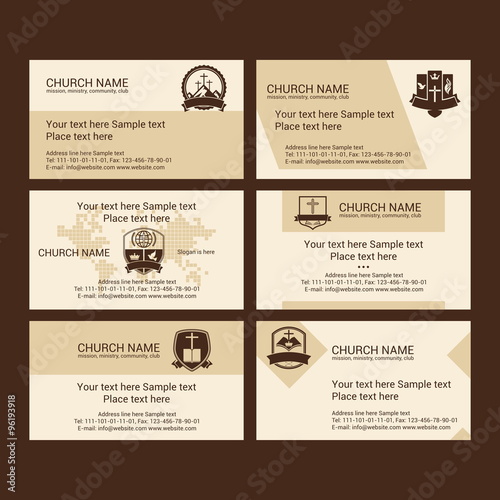 Set Christian business cards. For the church, the ministry, the club and the community