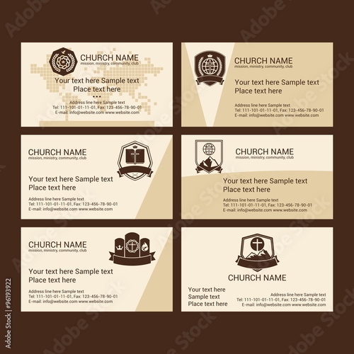 Set Christian business cards. For the church, the ministry, the club and the community