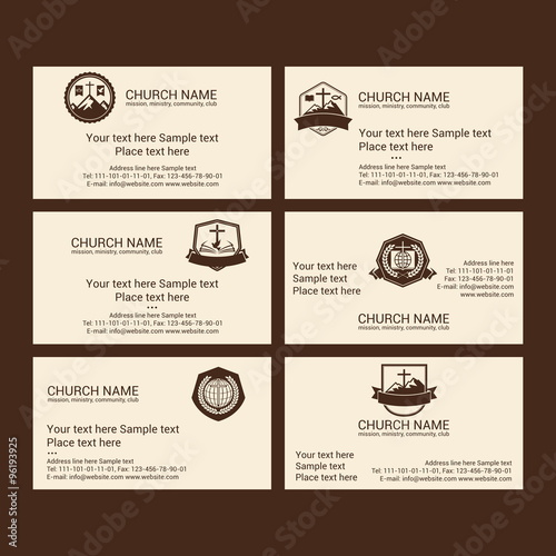 Set Christian business cards. For the church, the ministry, the club and the community