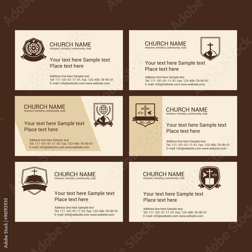 Set Christian business cards. For the church, the ministry, the club and the community