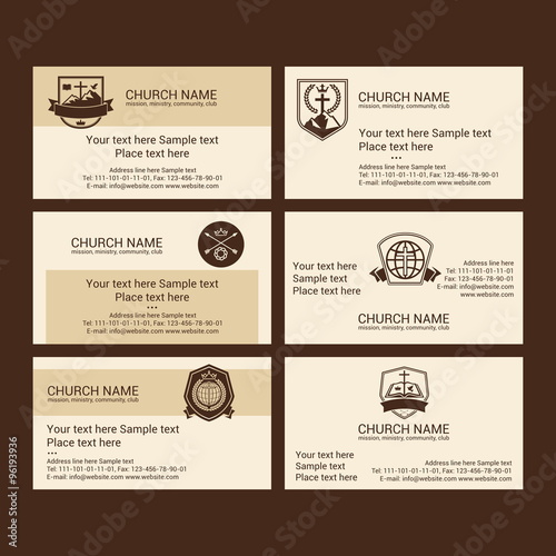 Set Christian business cards. For the church, the ministry, the club and the community