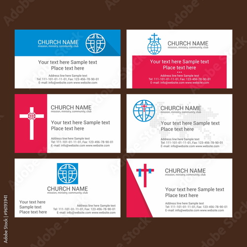 Set Christian business cards. For the church, the ministry, the club and the community