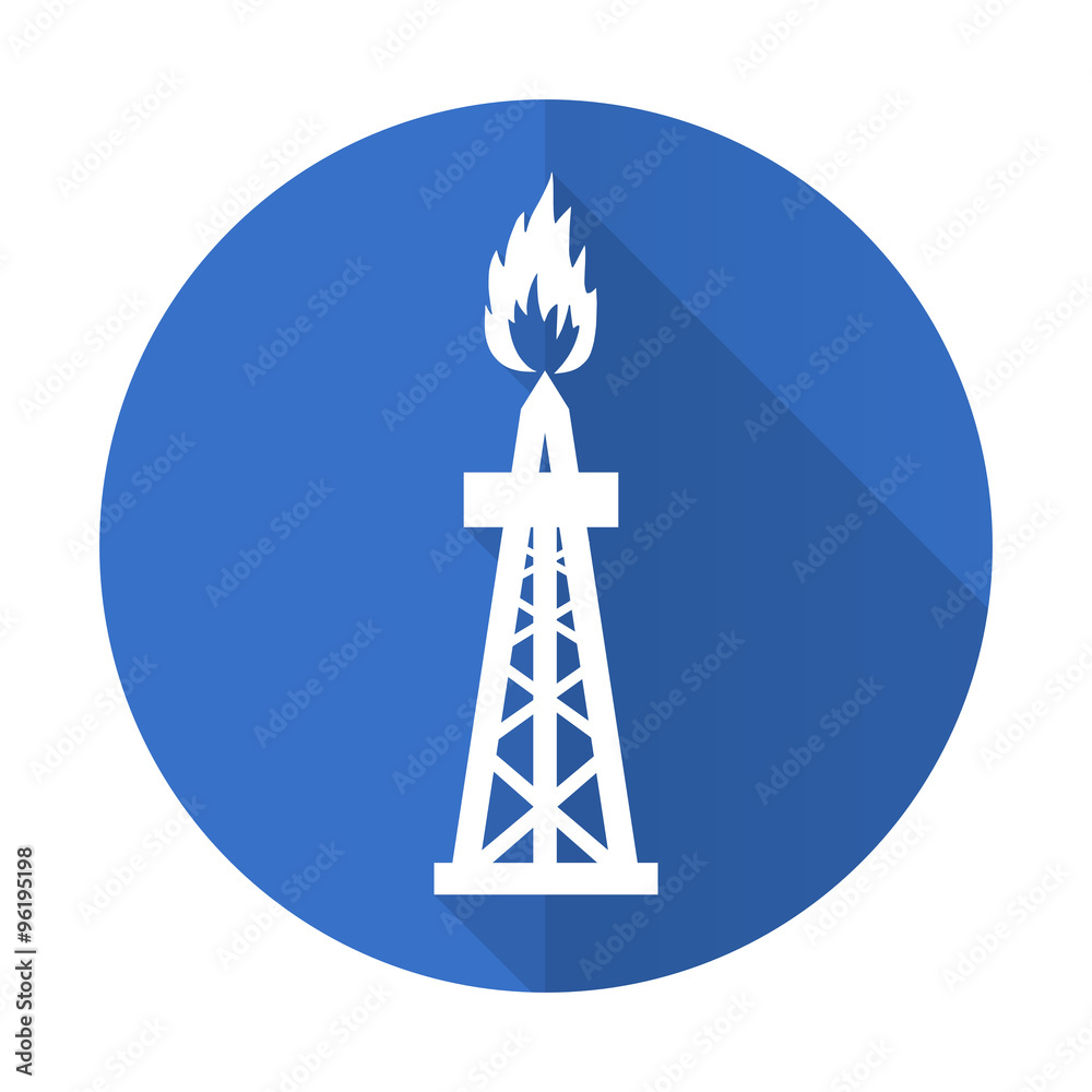gas blue flat desgn icon with shadow on white background gas blue flat desgn icon with shadow on white background