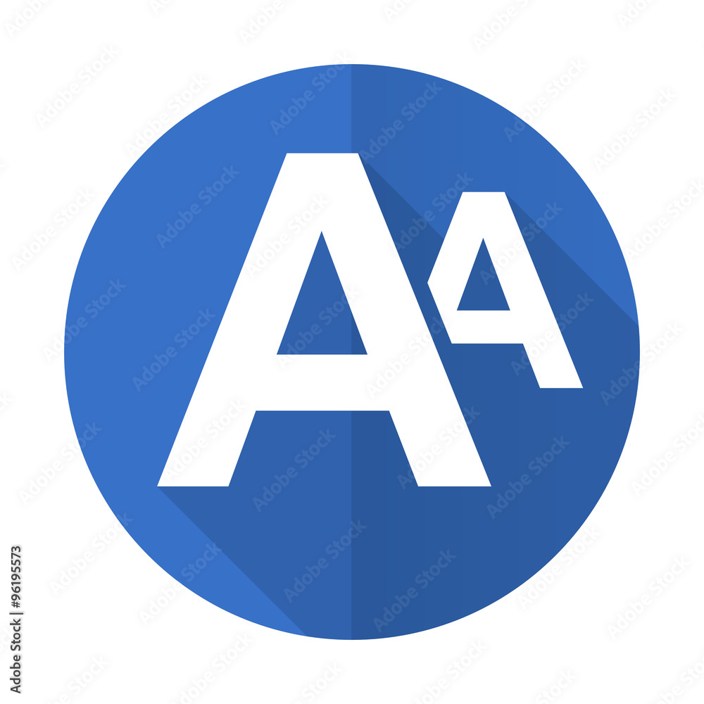 alphabet blue flat desgn icon with shadow on white background alphabet blue flat desgn icon with shadow on white background