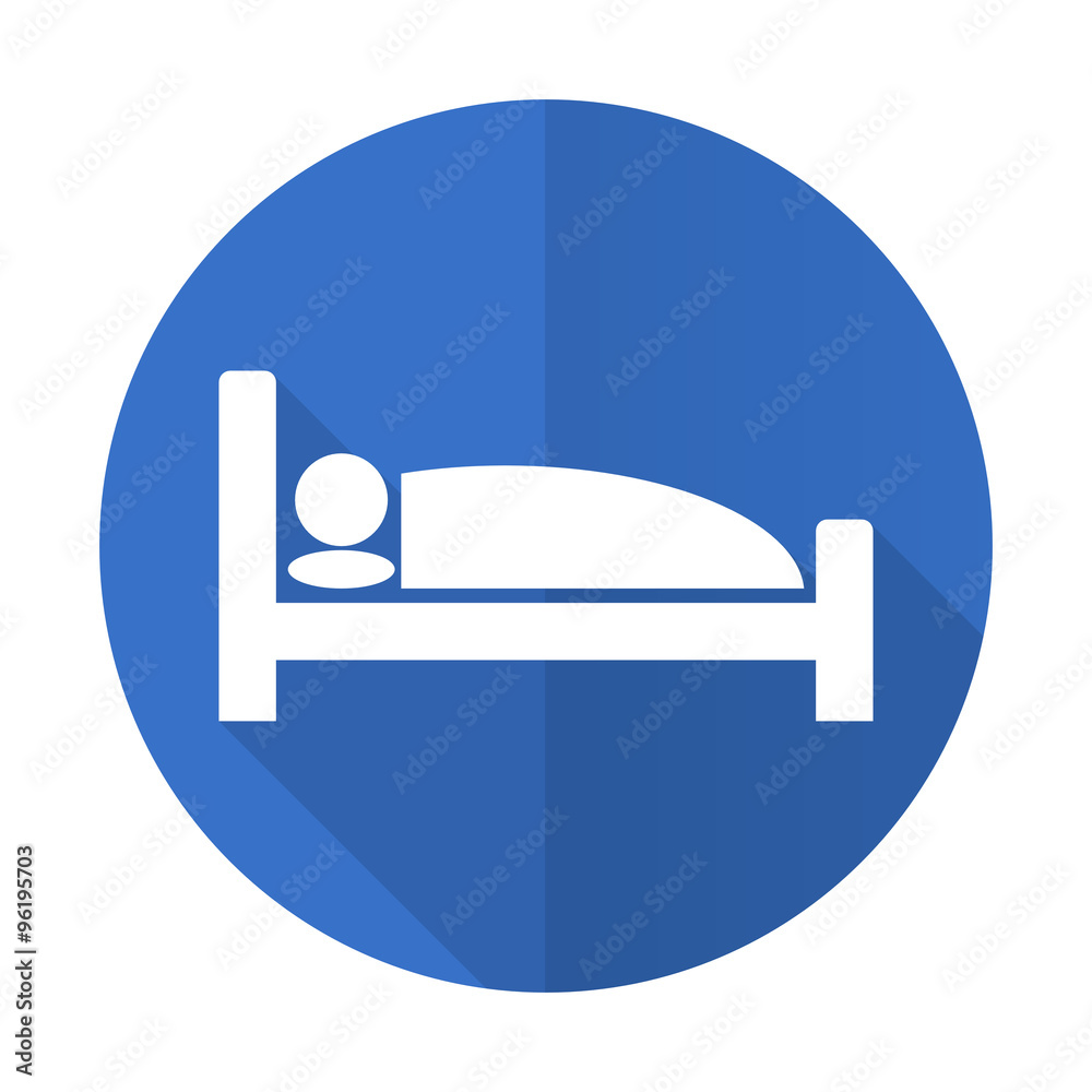 hotel blue flat desgn icon with shadow on white background hotel blue flat desgn icon with shadow on white background
