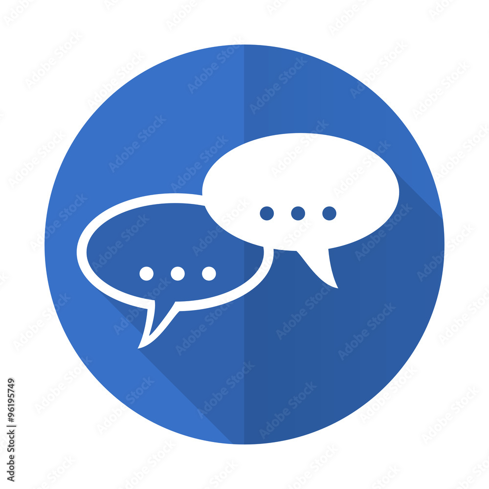forum blue flat desgn icon with shadow on white background forum blue flat desgn icon with shadow on white background