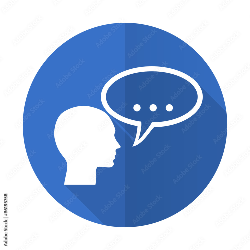 forum blue flat desgn icon with shadow on white background forum blue flat desgn icon with shadow on white background