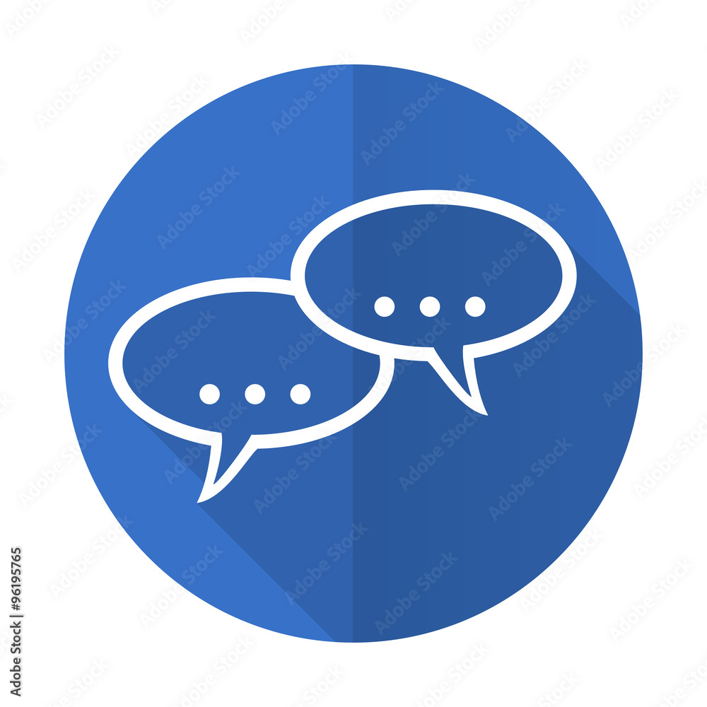 forum blue flat desgn icon with shadow on white background forum blue flat desgn icon with shadow on white background