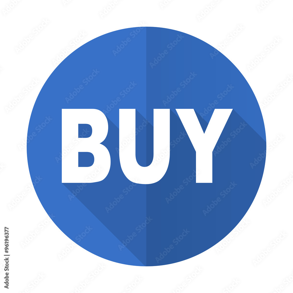 buy blue flat desgn icon with shadow on white background buy blue flat desgn icon with shadow on white background