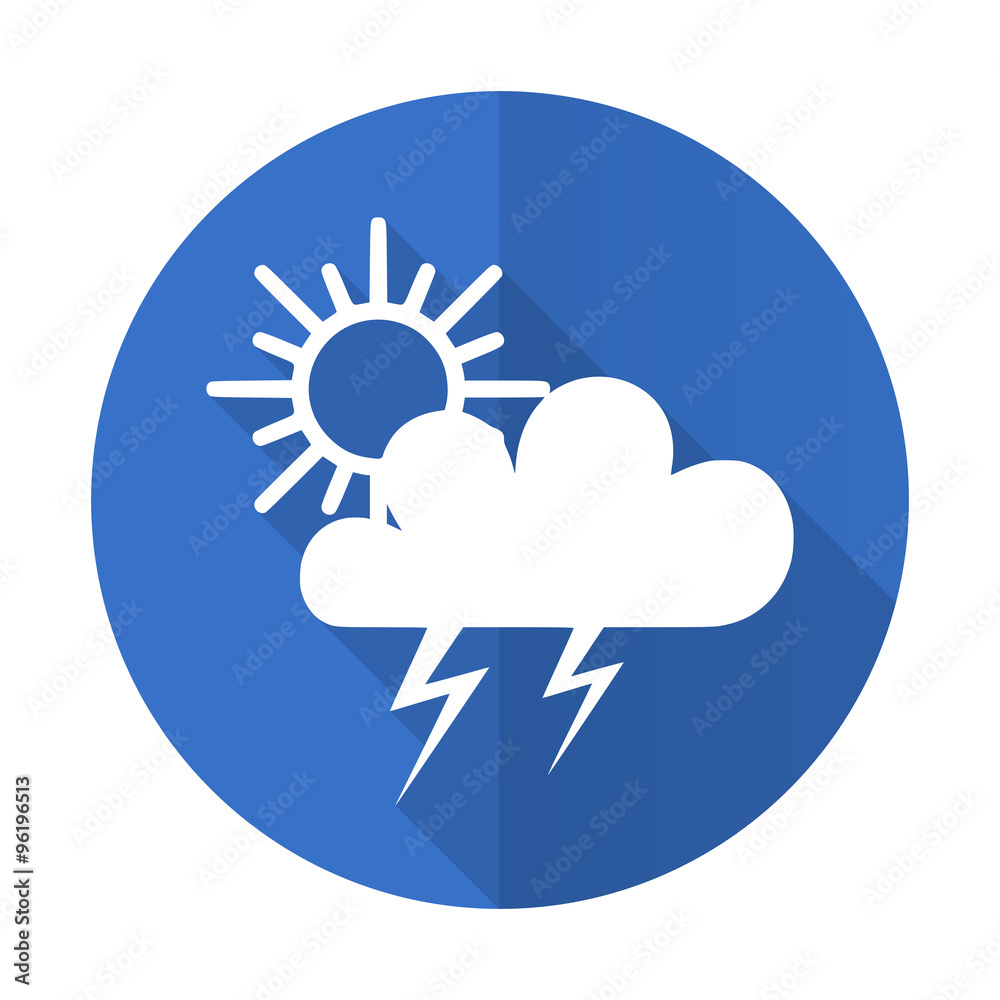 storm blue flat desgn icon with shadow on white background storm blue flat desgn icon with shadow on white background