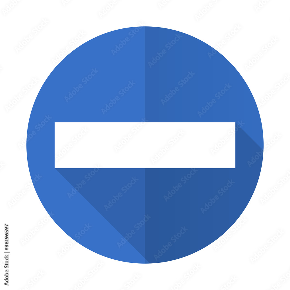 minus blue flat desgn icon with shadow on white background minus blue flat desgn icon with shadow on white background