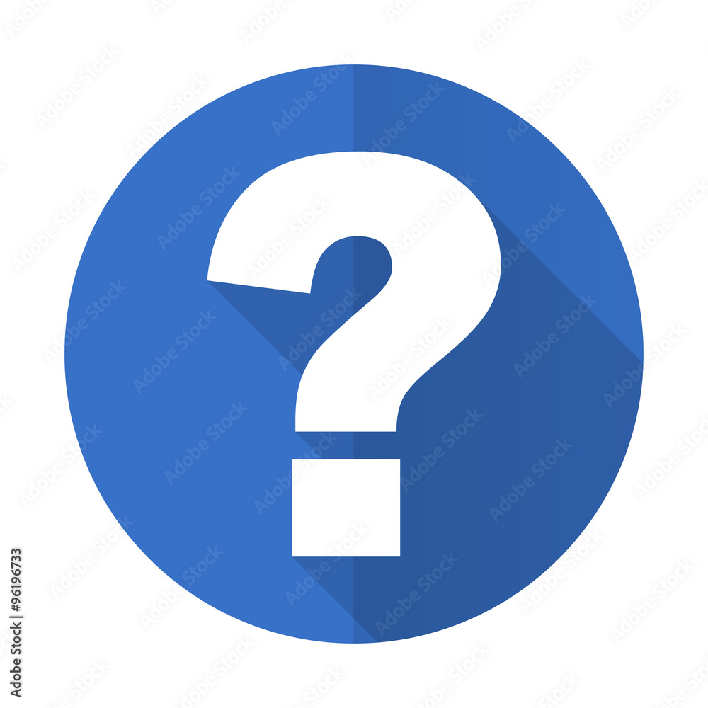 question mark blue flat desgn icon with shadow on white background question mark blue flat desgn icon with shadow on white background