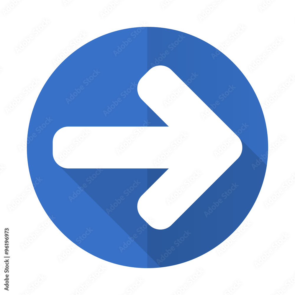 right arrow blue flat desgn icon with shadow on white background right arrow blue flat desgn icon with shadow on white background