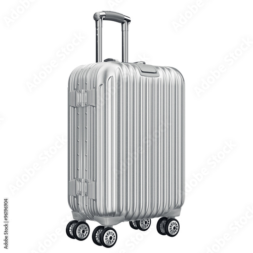 Big silver luggage