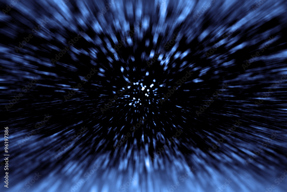 Naklejka premium Space Wars Time Travel i Big Bang. Star Hyperspace Warp