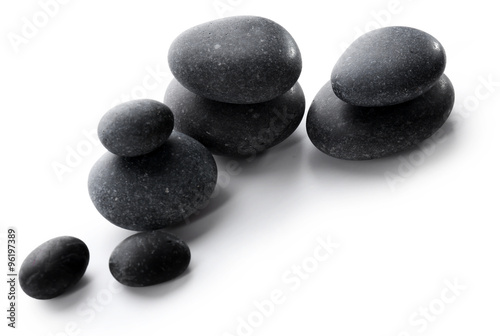 Spa stones isolated on white