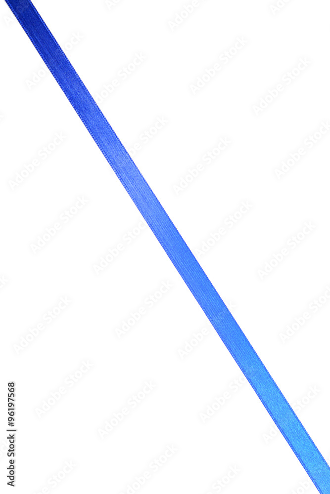Blue satin ribbon isolated on white Blue satin ribbon isolated on white