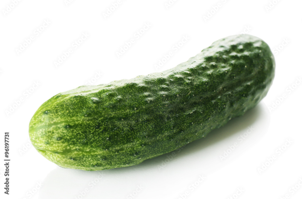 Ripe cucumber isolated on white Ripe cucumber isolated on white