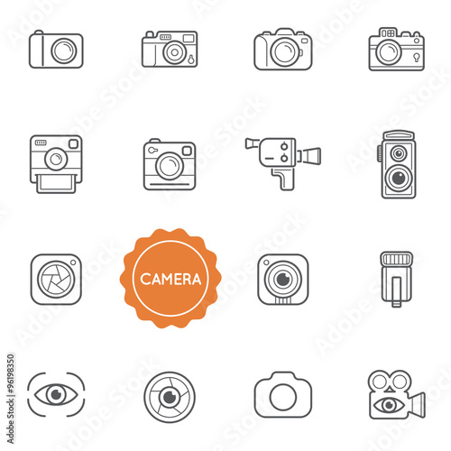 Set of Camera Photo Vector Illustration Elements can be used as Logo or Icon in premium quality