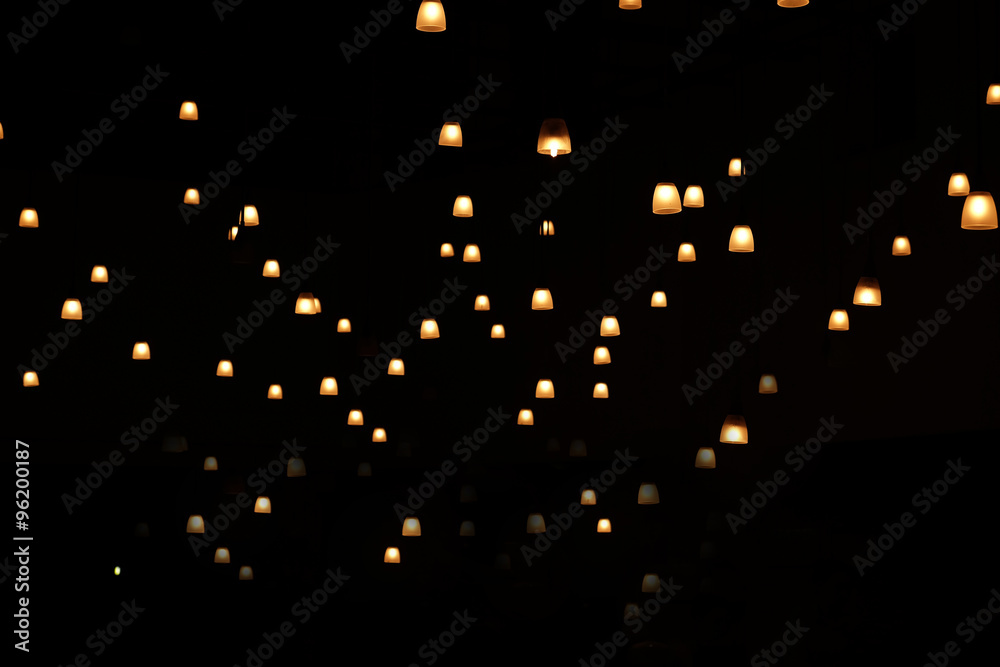 Background of ceiling with lights, close-up Background of ceiling with lights, close-up