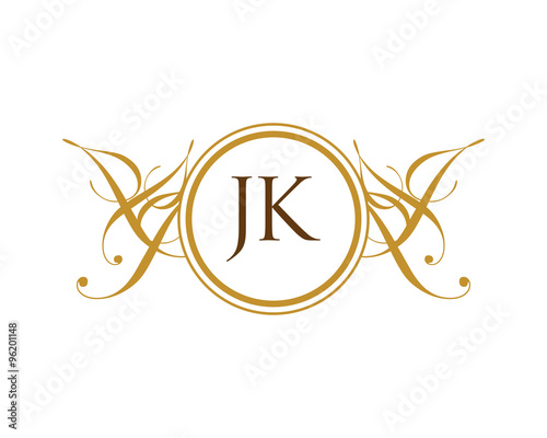 JK Luxury Ornament Initial Logo