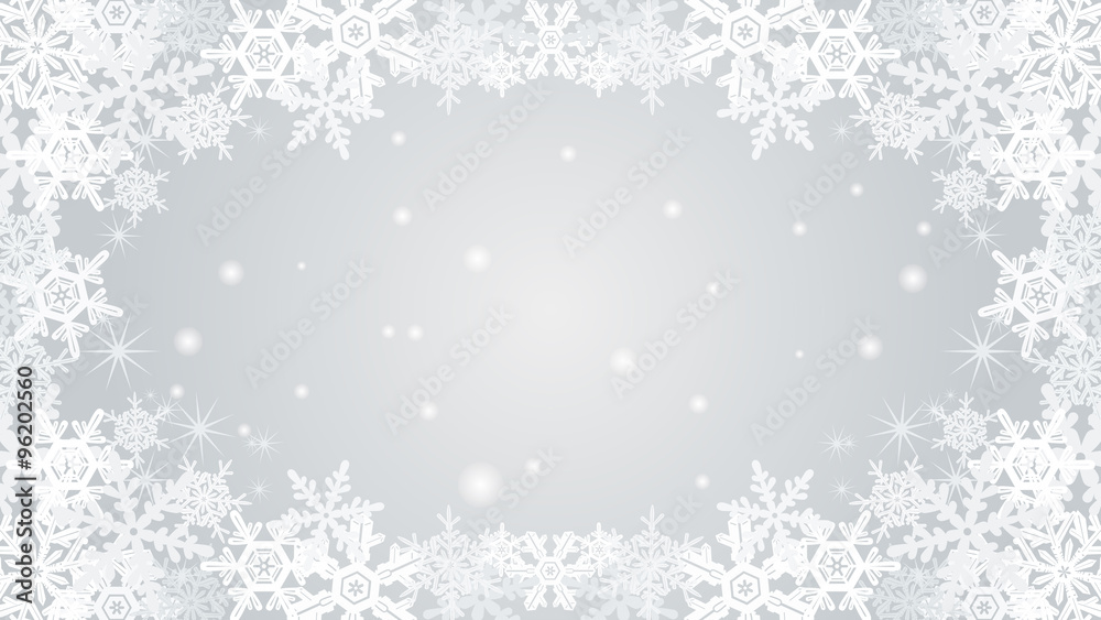 Snowflake frame -silver