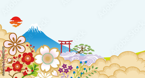 初日の出　富士　雲海 Mt.Fuji and sunrise