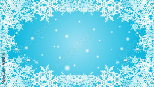 Snowflake frame - Blue