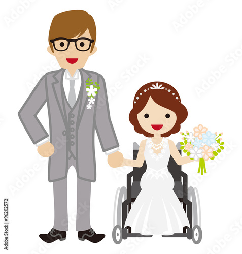 Wedding wheelchair Bride