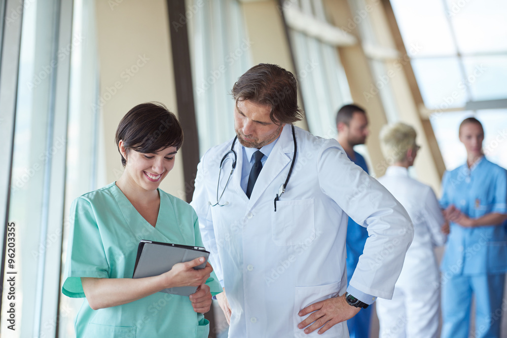 group of medical staff at hospital