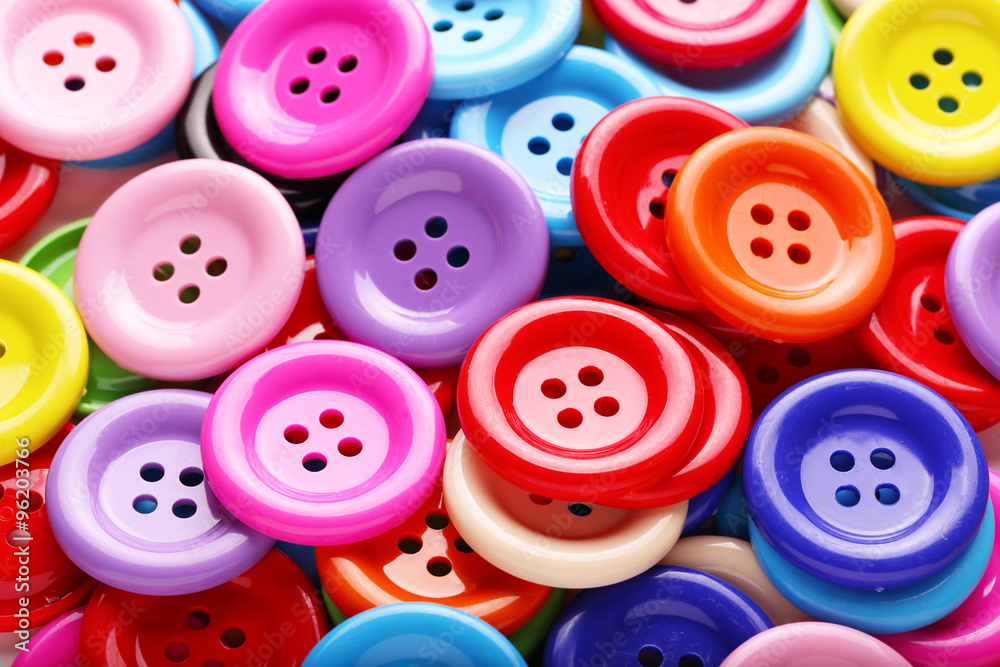 Closeup Big Colourful Sewing Buttons for Background Uses. Closeup Big Colourful Sewing Buttons for Background Uses.