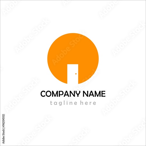 Door vector logo icon