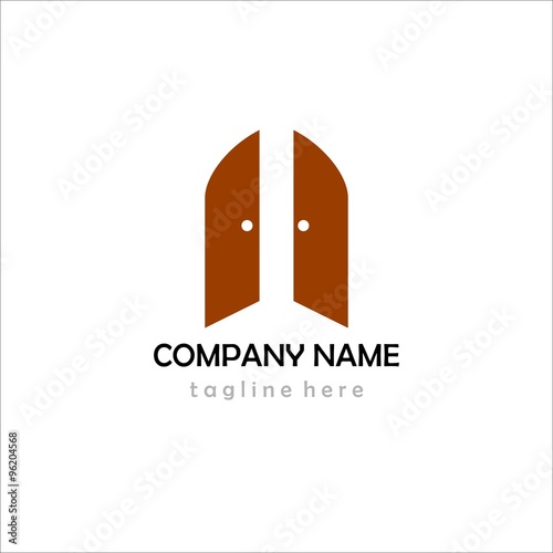 Door vector logo icon