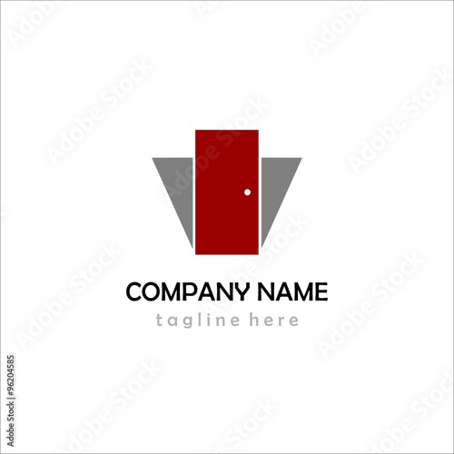 Door vector logo icon