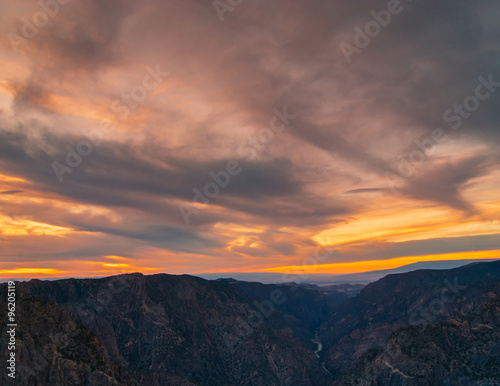 Sunset at The Black Canyon of the Gunnison © bwolski