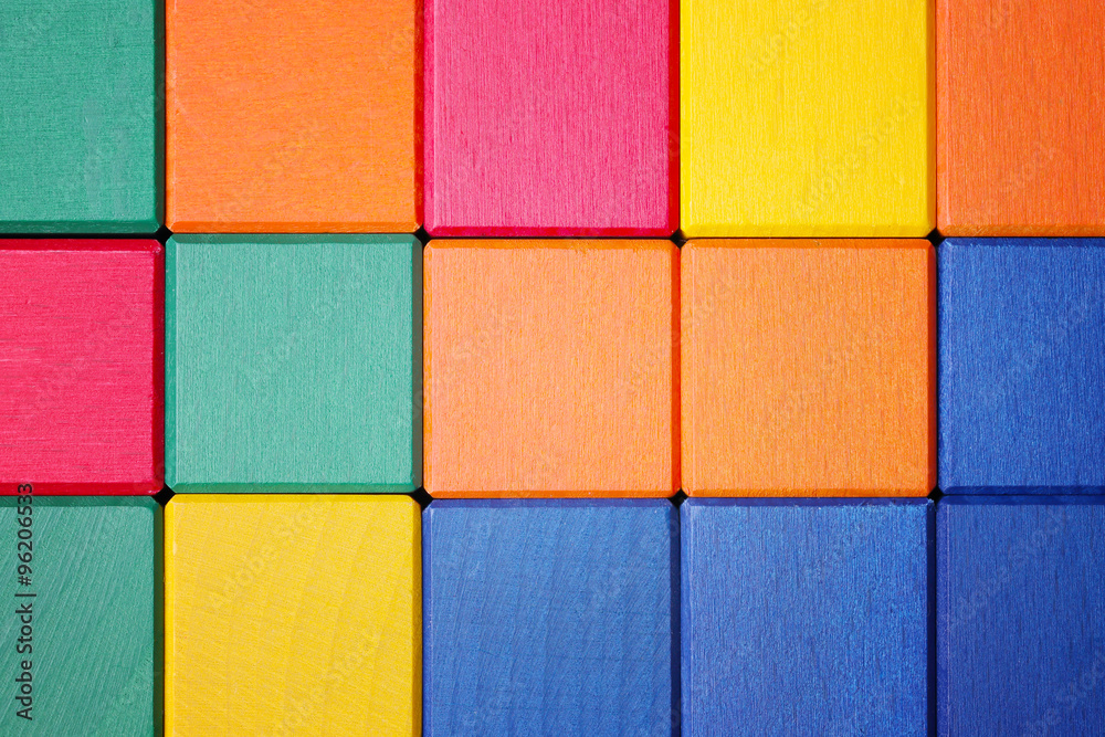 Colorful Wooden Blocks for Background Uses.