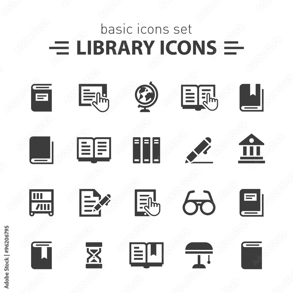 Obraz premium Library icons.