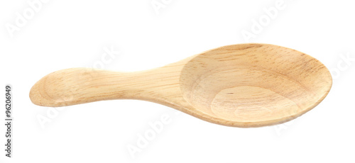 wooden spoon isolated over white.