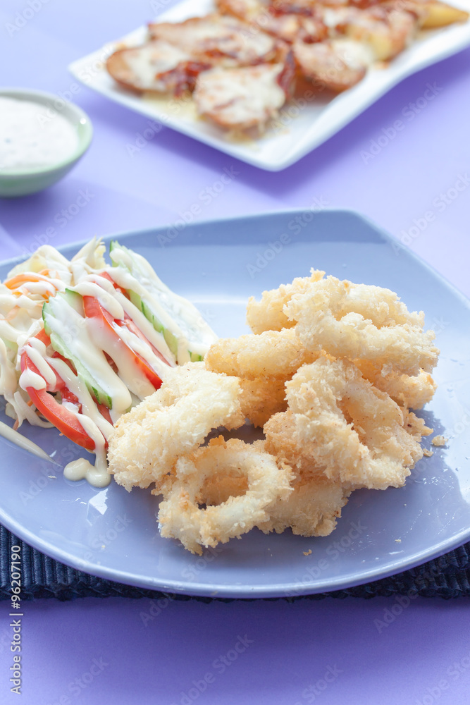 Fried squid rings, Calamari Fried squid rings, Calamari
