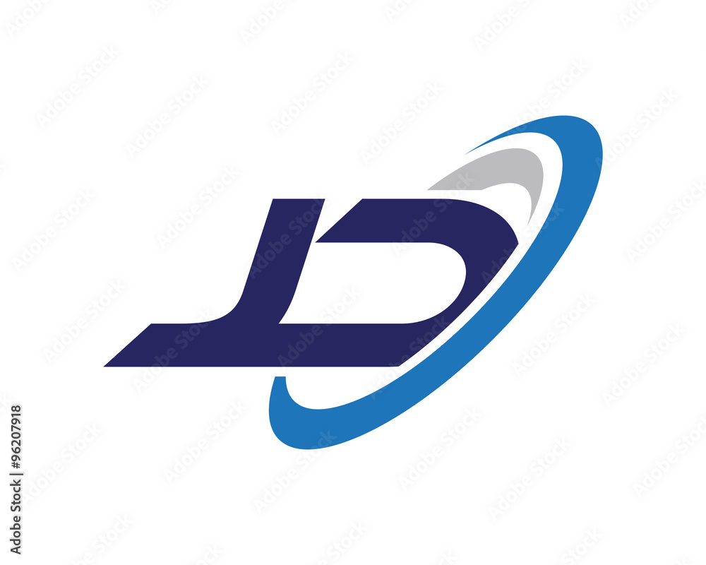 JD Letter Swoosh Technology Logo JD Letter Swoosh Technology Logo