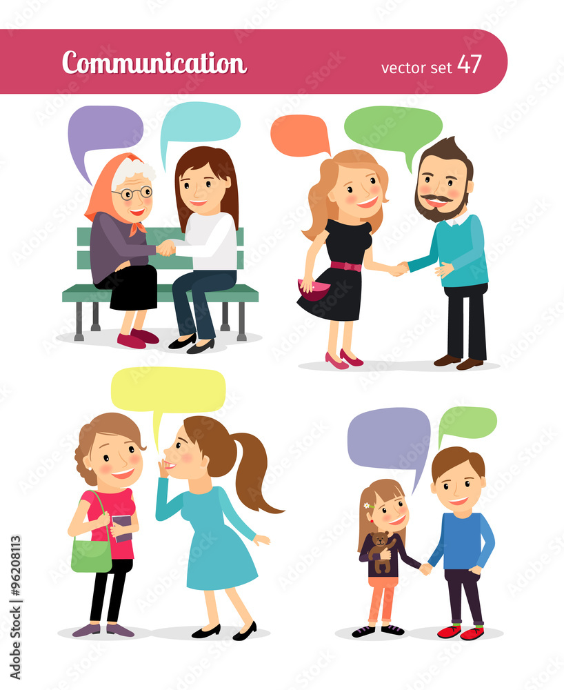 People with speech bubbles. Vector illustration People with speech bubbles. Vector illustration