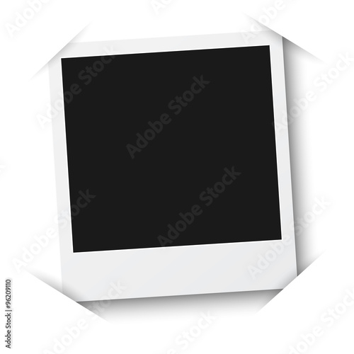 Vintage Photo Frame Isolated on White Background. Retro Photorea