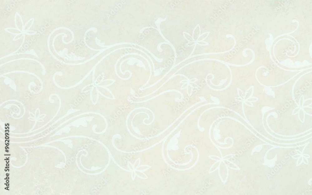 white floral background, white flowers on ivory or beige background,  beautiful wedding background design, hand drawn lacy border with curves and  lines in faint detail pattern Stock Illustration | Adobe Stock