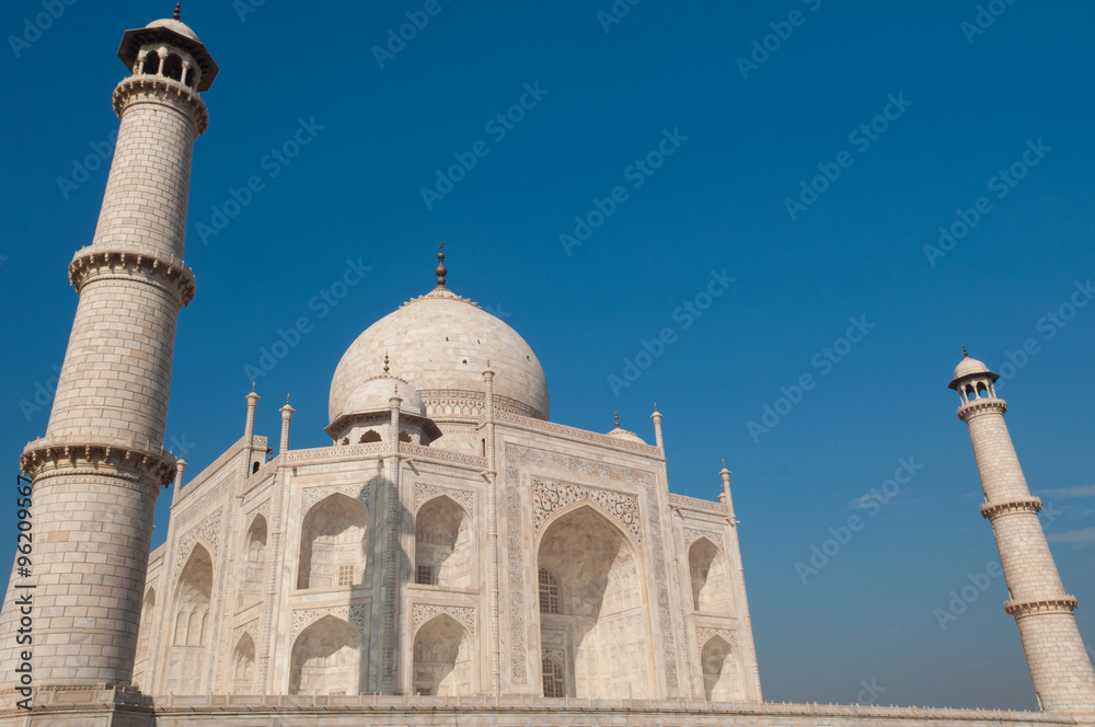 Taj Mahal with blue sky