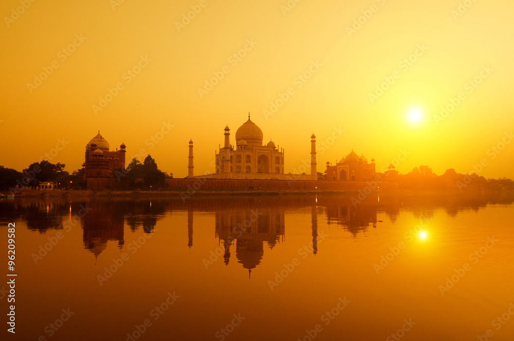 Taj Mahal from yamuna river view